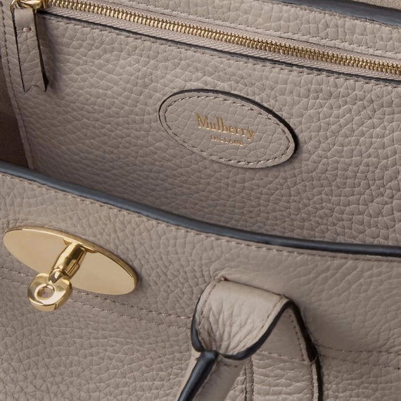 Mulberry Small Bayswater Satchel Cashmere Taupe Heavy Grain